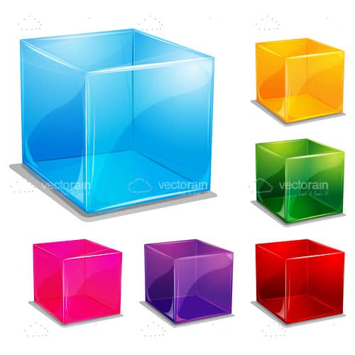 Colorful Transparent Cubes